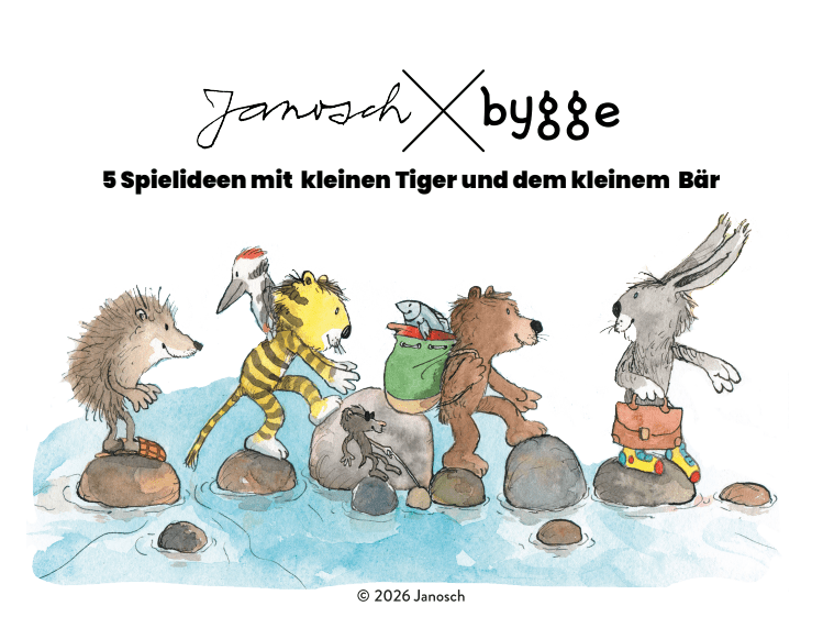 bygge x Janosch - 5 Spielideen mit kleinen Tiger und dem kleinem Bär - baygge.com